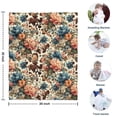 thumbnail image 4 of Pioneer Flower Floral Print Pattern Blanket,Comfortable Soft Flannel Throw Blanket,All Season,Warm Lightweight Blankets for Sofa Bed Couch Living Room Chair,30"x40", 4 of 4