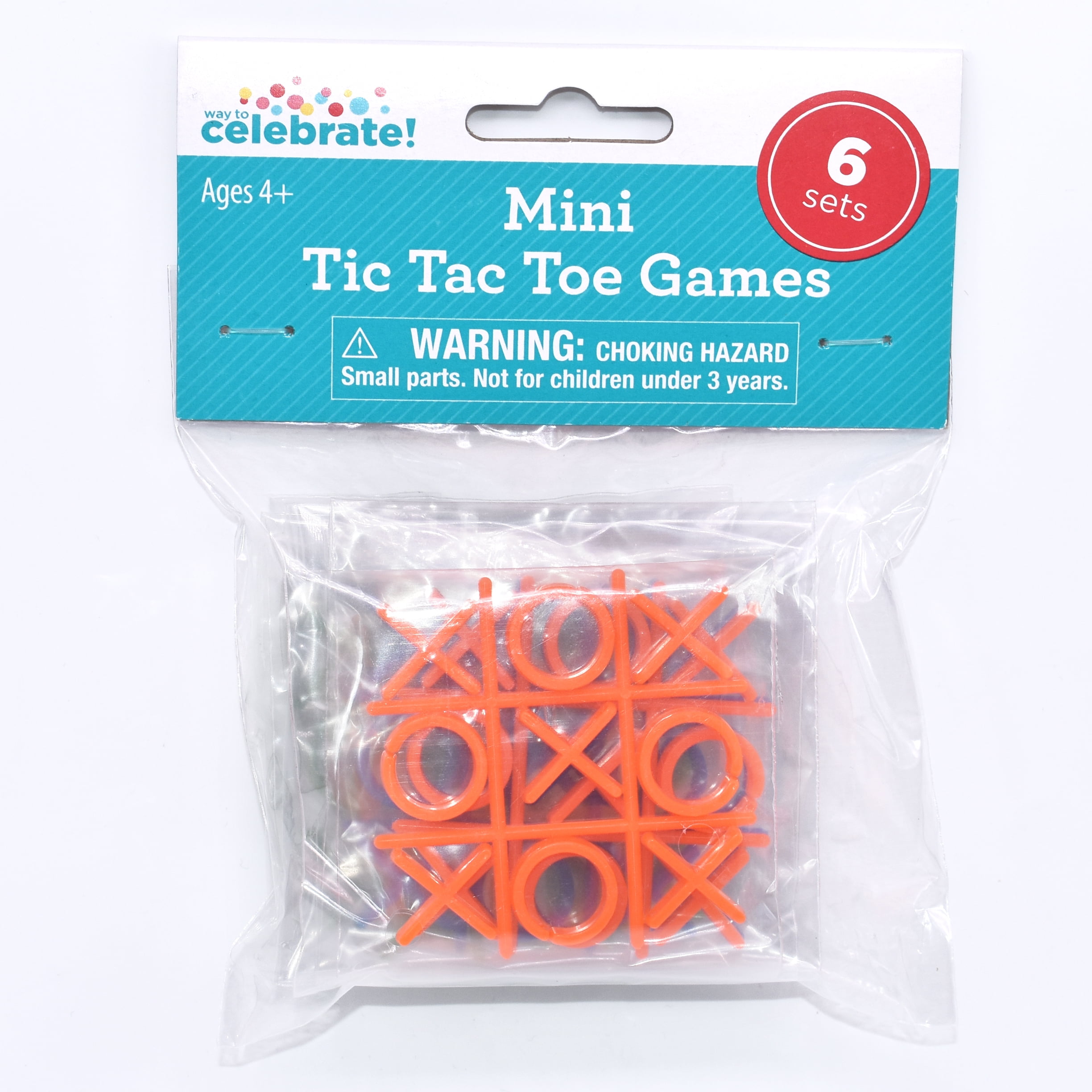 Magnetic Tic Tac Toe Tin Game by WeVeel - Ages 3+ - Birthday Party Favors 