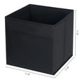 thumbnail image 4 of Unique Bargains Fabric Storage Cube Storage Bin Storage Basket Black 12*12*12in, 4 of 6