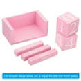 thumbnail image 4 of Uxcell Vintage Wood Block Perpetual Calendar, Reusable Wooden Month Date Display Blocks for Desk 3.7", Pink, 4 of 5