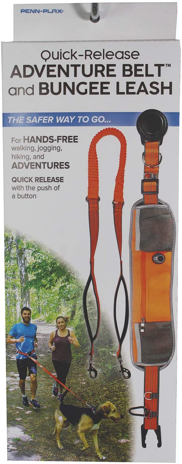 PennPlax QuickRelease Adventure Belt and Bungee Leash Combo A Hands