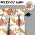 thumbnail image 5 of Fall Kitchen Curtains 24 Inch Short - 3 Panel Set, Autumn Harvest Print, Rod Pocket Window Treatment for Thanksgiving, Farmhouse, Cafe, Living Room - Machine Washable, 5 of 6