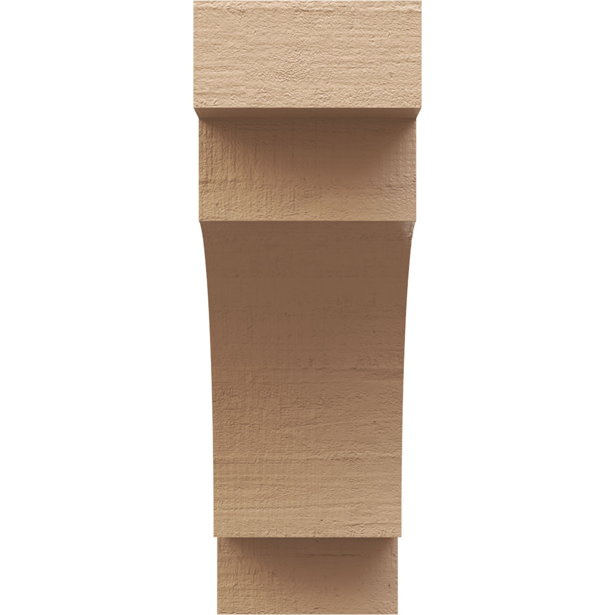 11"W x 22"D x 33"H Classic Mediterranean Rough Cedar Woodgrain TimberThane Corbel, Primed Tan