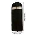 thumbnail image 2 of Gusseted Hanging Garment Bags for Travel - Water-Resistant Long Dress Covers for Gowns, Suits & Coats | Sturdy Fabric Clothes Protectors with Full-Length Zipper (Black), 2 of 2