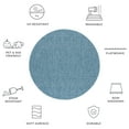thumbnail image 5 of SAFAVIEH Courtyard Evander Geometric Indoor/Outdoor Area Rug, Aqua/Navy, 6'7" x 6'7" Round, 5 of 9