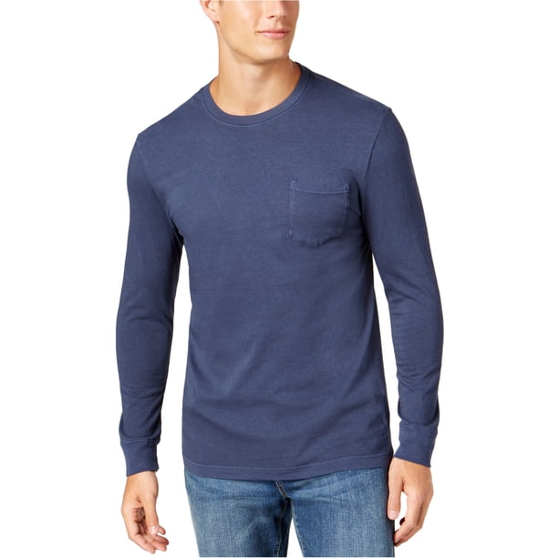 Club Room Camiseta básica teñida en prenda para hombre, azul, XXL