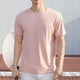 thumbnail image 1 of pstuiky camisetas de hombre, Blusa deportiva informal de color liso con cuello redondo y manga corta elástica para hombre camisas casuales para hombre m, 1 of 6