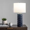 thumbnail image 1 of nuLOOM Franklin 25" Ceramic Table Lamp, 25" H x 13" W x 13" D, Blue, 1 of 3