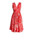 thumbnail image 4 of Bxsruta Womens Summer Sundress Bohemian Floral Pleated Midi Dresses Casual Flowy Tank Dress, 4 of 7