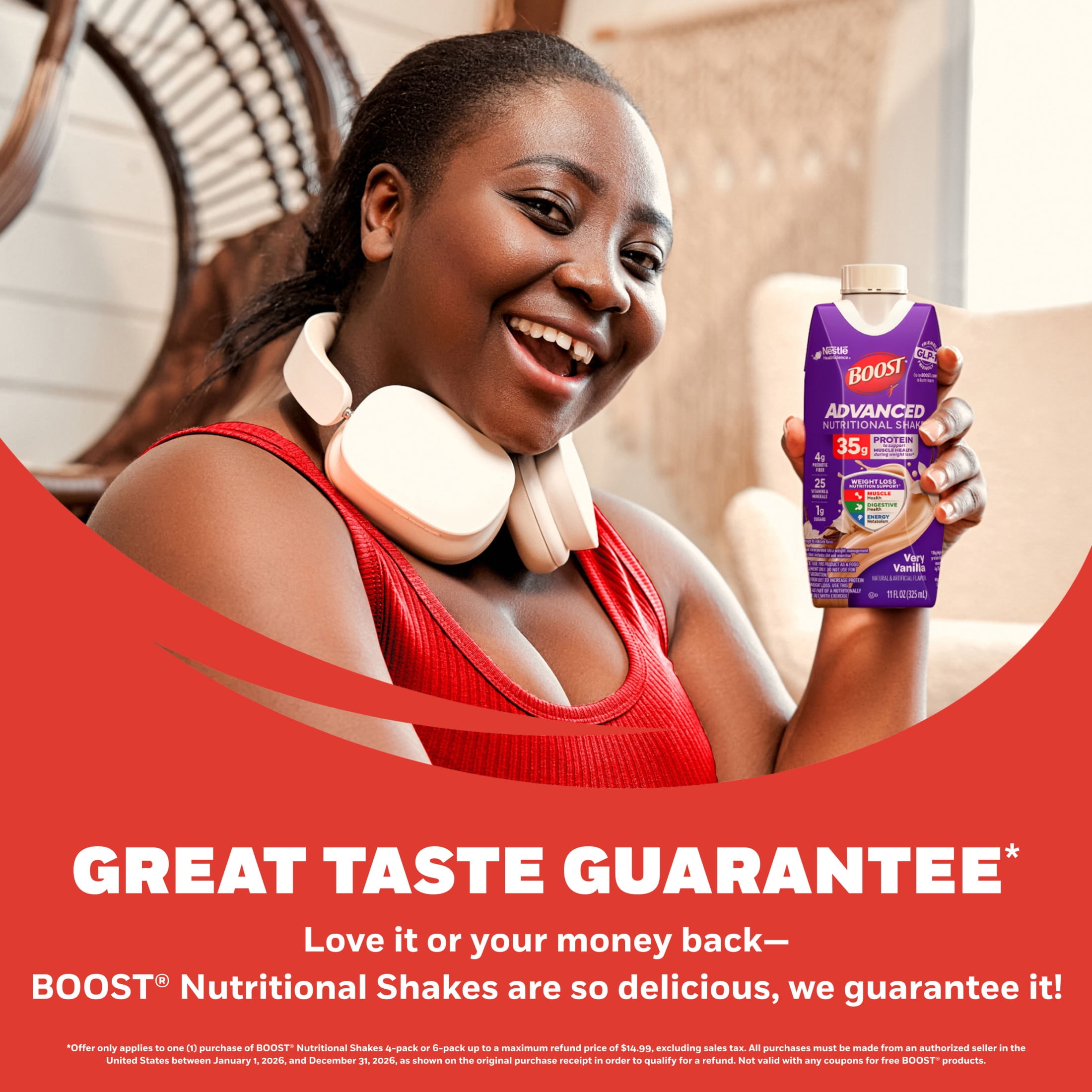 BOOST Advanced Nutritional Protein Shake, GLP-1 Friendly, Very Vanilla, 4 - 11 fl oz Cartons - Walmart.com BOOST Advanced Nutritional Protein Shake, GLP-1 Friendly, Very Vanilla, 4 - 11 fl oz Cartons - Walmart.com