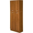 thumbnail image 3 of HomeStock Baroque Bonanza 4-Door Storage Pantry Cabinet - 12.25"D x 23.5"W x 61"H, Spacious Pantry for Kitchen Storage, Contemporary Storage Pantry with Concealed and Adjustable Shelves-Color:Morgan C, 3 of 10