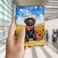 thumbnail image 4 of Vintage Portuguese Water Dog Says Hello Mother's Day Summer Sunflower Field Travel Passport Wallet PWD Portie Fishing Dog Lover PU Leather Passport Holder Cover - 12005, 4 of 5