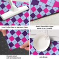 thumbnail image 3 of Pink Purple Checkered Pattern Kitchen Rug Mat,Kitchen Runner Rugs Non Skid Washable,Decorative Kitchen Floor Mats for Kitchen,Sink,Laundry,17"X47", 3 of 5