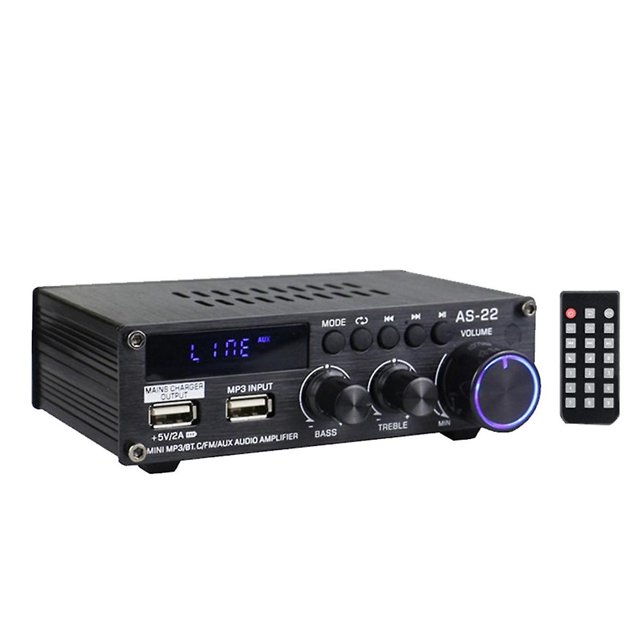 As22 Hifi Digital Amplifier 30wx2 2.0 Channel Car Bluetooth Amplifier Home Stereo Audio Amplifier Receiver Us Plug
