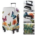 thumbnail image 5 of White Butterfly Flower Field Pattern Luggage Cover Fashion Suitcase Cover Baggage Covers Fit 25-28 Inch Luggage (Go Travel), 5 of 5