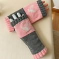 thumbnail image 2 of Womens Gloves Fingerless Gloves With Bird Embroidery 9 Color Options Knitted Half Finger Gloves For Daily Warmth And Style Winter Gloves, 2 of 3