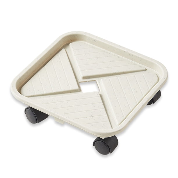 Cateissary Maceta cuadrada para maceta, soporte para macetero, interior, exterior, balcón, maceta, platillo para bonsái, bandeja de recolección Jardín y Patio mármol 36cm