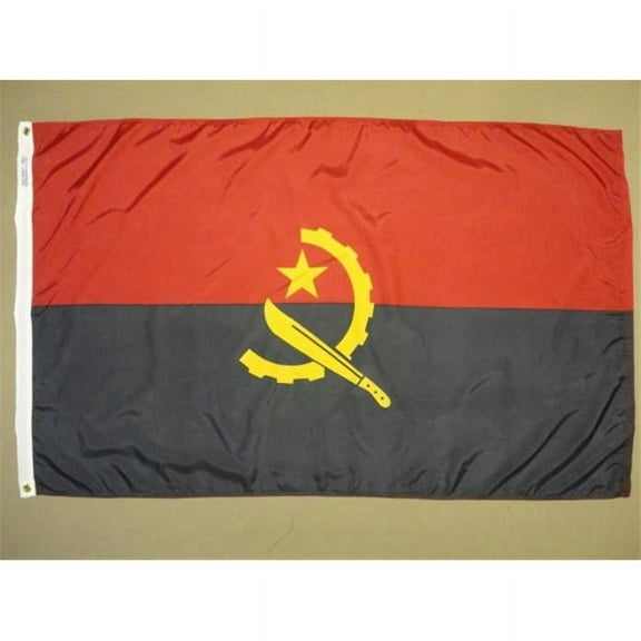 Annin Flagmakers 190274 2 ft. X 3 ft. Nyl-Glo Angola Flag