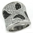 thumbnail image 1 of Bague Inversée en Argent Sterling 925 Bicolore avec AAA Grade CZ&44; Multi Couleur - Taille 8, 1 of 1