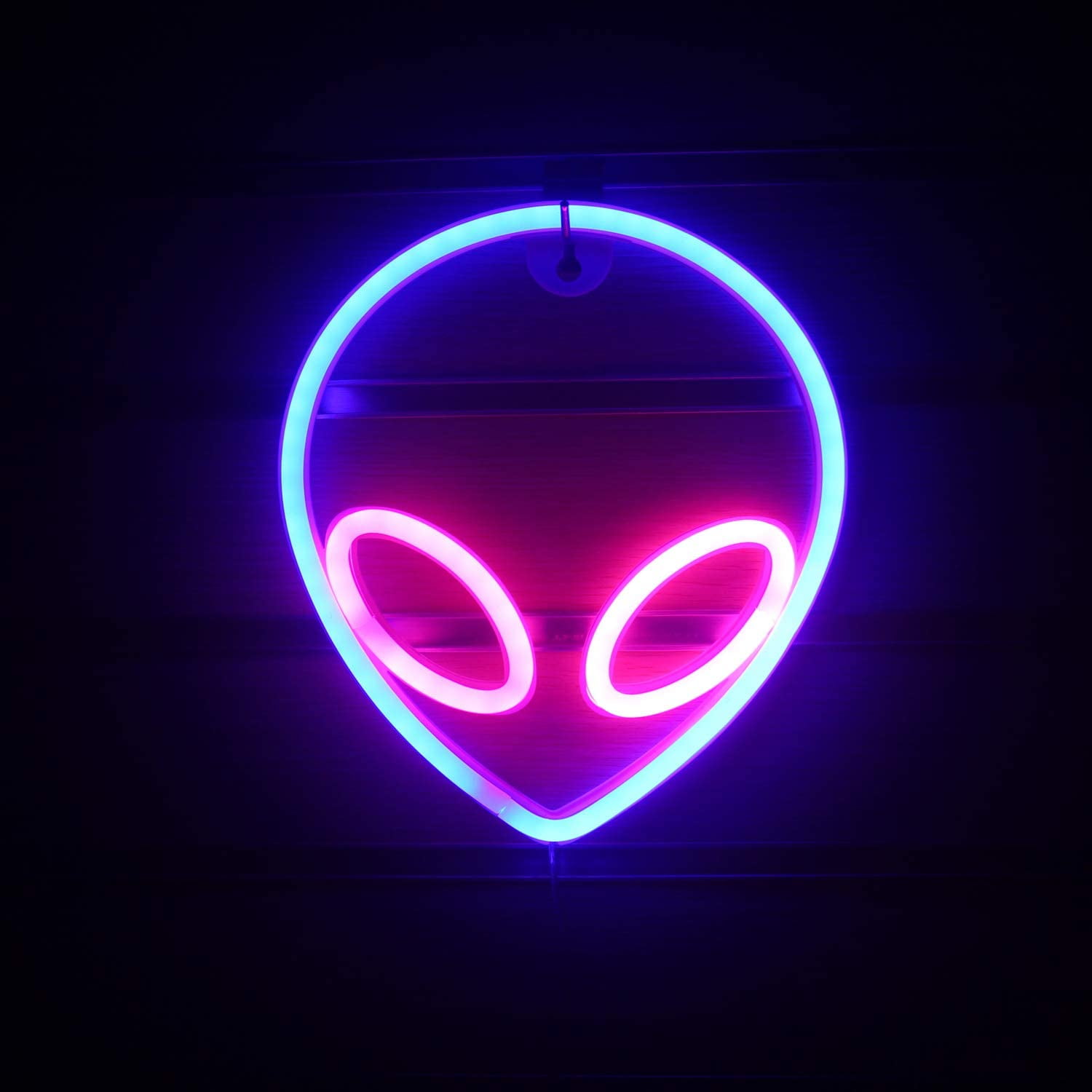 Alien Neon Signs Led Neon Wall Sign Pink Blue Neon Lights For Bedroom Kids Room Hotel Shop Restaurant Game Office Wall Art Decoration Sign Party Supply Giftblue Walmart Com