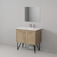 thumbnail image 6 of Lancy 36 in W Rustic Acacia Bath Vanity, Cultured Marble Top, Faucet Set and 28 in Mirror, 6 of 9