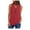 Red B, variant on Ashirexll Tank Tops for Women, Summer Sleeveless Zip Front Casual Tunic V-Neck Rollable Blouses