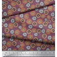 thumbnail image 2 of Soimoi Polyester Crepe Fabric Flower Artistic Decor Fabric Printed Yard 52 Inch Wide, 2 of 3