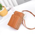 thumbnail image 4 of EnJoCho Fashion Women Artificial Leather Solid Color Zipper Phone Bag Shoulder Bag Messenger Bag Trendy Matching Bags for Male Female for Travel Casual Use Clearance, 4 of 4