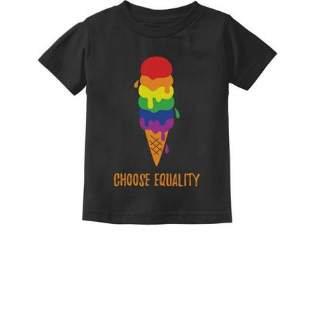 

LGBTQ Pride T-Shirt for Kids - Choose Equality - Perfect Pride Apparel & Gifts - Comfortable Shirts for Boys & Girls 4T Black
