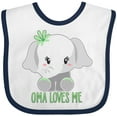 thumbnail image 3 of Inktastic Oma Loves Me- Cute Elephant Boys or Girls Baby Bib, 3 of 4