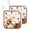 White, variant on Thanksgiving Fall Pot Holders for Kitchen Heatproof Potholder, 2 Pack Turkey Sunflowers Pumpkin Brown Striped Hot Pads Multipurpose Oven Pads Terry Cloth Potholders Trivet for Cooking and Baking