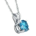 thumbnail image 4 of Pompeii 1/4 - 2Ct TW Blue Lab Grown Diamond Solitaire Pendant 14k White or Yellow Gold, 4 of 5