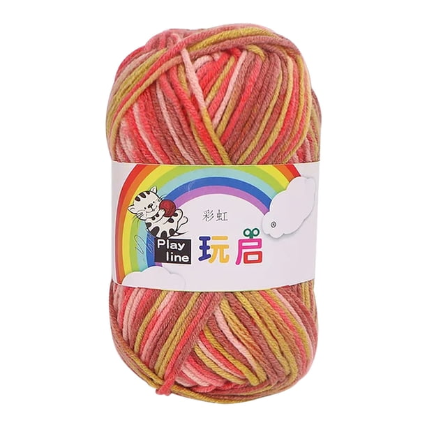 Fasiaou Colorful Self-Striping Multicolor Fuzzy with Subtle Sheen Yarn Thick Wool Line ,Acrylic Fibres, Each 1.76Oz (50 gr)/ 125yds(100m)(16 Different Colors To Choose From)