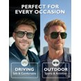 thumbnail image 3 of TINHAO Clip On Sunglasses Polarized Photochromic Over Prescription Glasses, UV400 Protection Flip Up Lens for Men Women, Day Night Driving Anti Glare, 4 Colors Available, Lightweight, 3 of 8