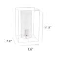 thumbnail image 3 of Lalia Home White Framed Table Lamp with Clear Cylinder Glass Shade, Large, 3 of 4