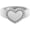 White & Silver, variant on NEW! Heart with Metal Frame & CZ Stones - Women's Silicone Rings- Patent Pending Design