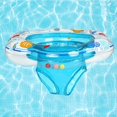 thumbnail image 1 of Anillo de flotador para bebé para piscina de 6 a 36 meses, flotador para cuello de bebé, flotador de agua para niño, flotador de natación infantil de diversión completa, azul Afortunado Sencillez, 1 of 5