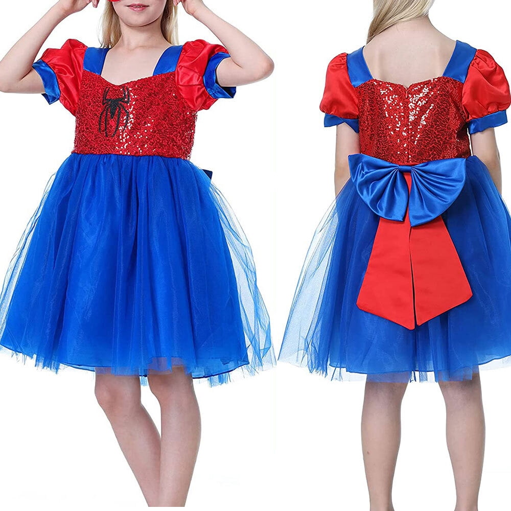 Costume Spider-Man Enfant – Combinaison + Masque – Taille élastique – Cosplay, Halloween, Anniversaire