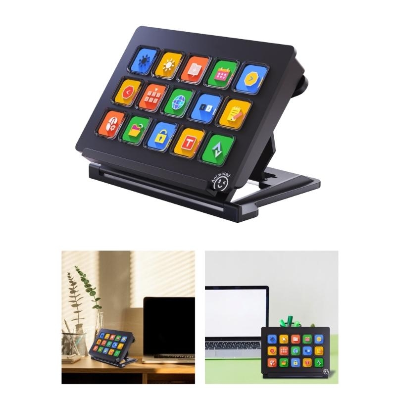 Customizable 15Key Ai Keyboard Stream Controller Deck For Live Broadcasting OBS Twitch YouTube For Content Creators