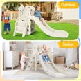 thumbnail image 6 of Pirecart 4 in 1 Toddler Slide, Kids Climber Slide with Basketball Hoop and Ball Indoor Outdoor, Kids Slide Play Set, White, 6 of 7