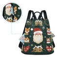 thumbnail image 5 of FORMRS Women's Travel Backpack Purse Anti-Theft Hidden Pockets Casual Shoulder Bag, Green Christmas, 5 of 7