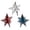 F, variant on 4th of July Decorations Wooden Stars, Patriotic Memorial Day Star Decor,, Independence Day Red White Blue Decoration for Home Office Table Shelf, 3 A Pcs