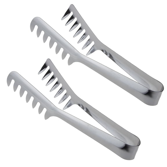 2-Piece Spaghetti Tongs Set with Teeth Design, Pasta Serving and Cooking Tool for Kitchen and Dining Use