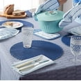 thumbnail image 2 of Martha Stewart Honeycomb Modern Farmhouse Fabric Tablecloth, Blue, 60"x120", 2 of 6
