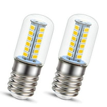 Ruiandsion E17 LED Appliance Bulb, 2W 3000K Warm White, 500 LM, 110-130V, Dimmable for Microwave Oven and Range Hood,2-Pack