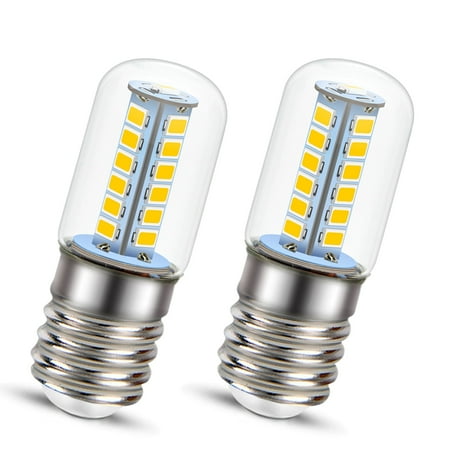 Ruiandsion E17 LED Appliance Bulb, 2W 3000K Warm White, 500 LM, 110-130V, Dimmable for Microwave Oven and Range Hood,2-Pack