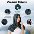 thumbnail image 7 of 2 Packs Absorbent Cooling Hoodie Towel Wraps, Quick-Drying Cooling Towels for Neck Instant Soft Scarf Face Sun Protection Men Camping Sports Gym Hot Weather Outdoor B, 7 of 7