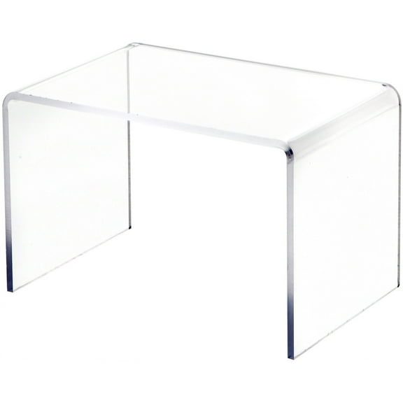 Plymor Clear Acrylic Small Rectangular Display Riser, 5" H x 7.5" W x 5" D (3/16" thick)