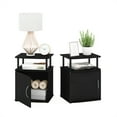 thumbnail image 5 of Furinno Tidur Utility Design Nightstand, Bedside Table, Black, Set of 2, 5 of 5