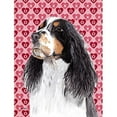 thumbnail image 1 of 15 x 15 In. Springer Spaniel Hearts Love Valentines Day Flag, Garden Size, 1 of 1